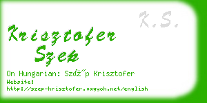 krisztofer szep business card